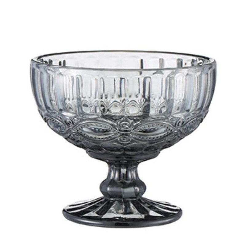 Gobelet en verre pour Cocktail, Restaurant, verre à vin, glace, yaourt, Pudding, Dessert, bol, tasse à gâteau, récipient à collation: Grey b