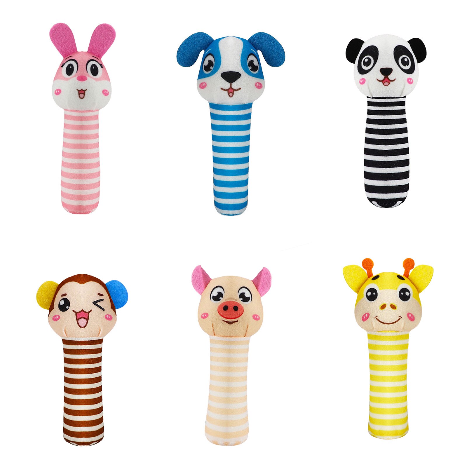 Newborn Baby Toys 0-12 Months Cartoon Animal Baby Plush Rattle Mobile Bell Toy Infant Toddler Early Educational Toys Bite Tool