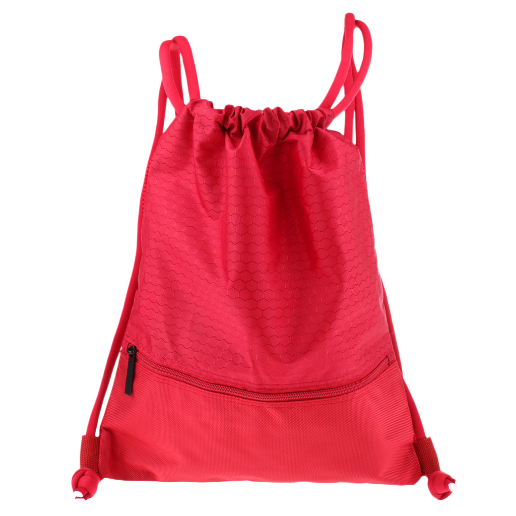 Lightweight Drawstring Backpack String Sack Bag Pouch With Shoulder Strap