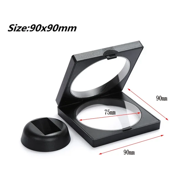 3D Floating Picture Frame Shadow Box Jewelry Display Stand Ring Pendant Holder Protect Jewellery Stone Presentation Case: Pink