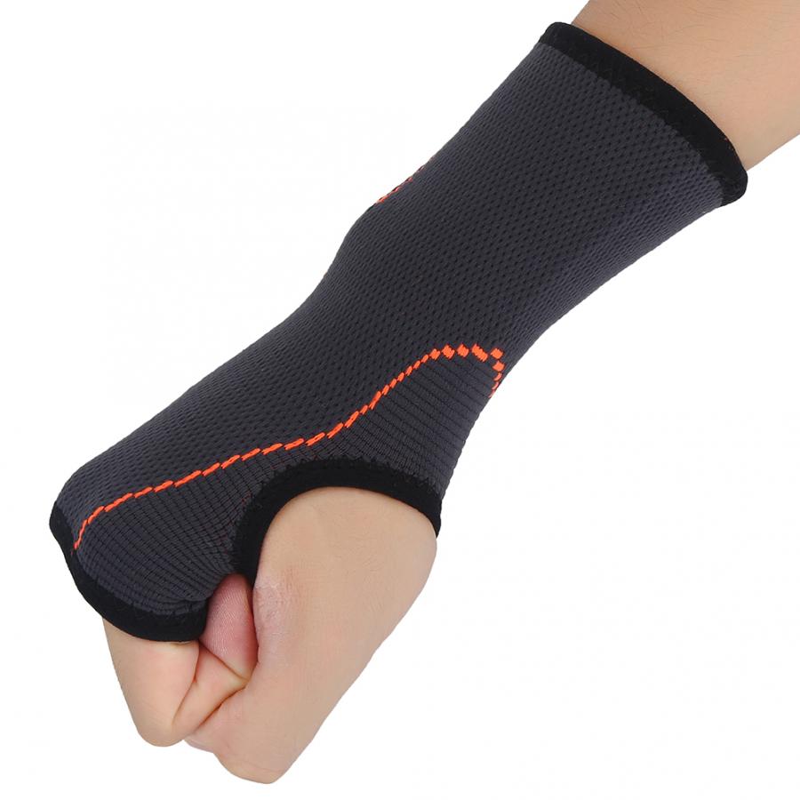 1 Pc Pols Braces Ondersteunt Band Zwart Sport Nylon Pols Ondersteuning Mouwen Protector Guard Beschermende Polsband Bretels Pijn Verlichten