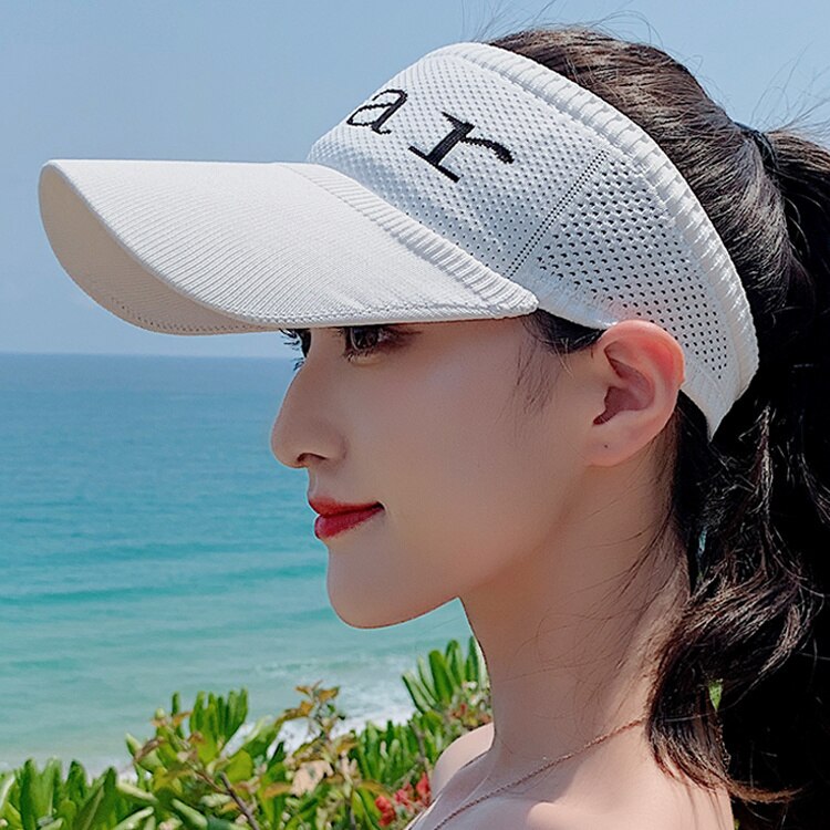 Ladies Summer Ponytail Hat Empty Top Casual Korean Version of The Wild Sun Hat Cap Outdoor Shade Golf Hat