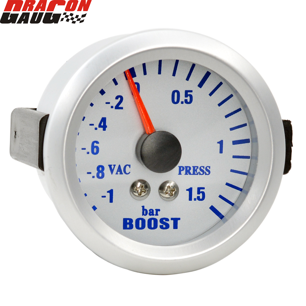 Dragon 52mm 2 Inch Auto Car Modification Mechanical Clocks Turbine Boost Gauge -1~2 Bar Turbo PressMeter Instrument