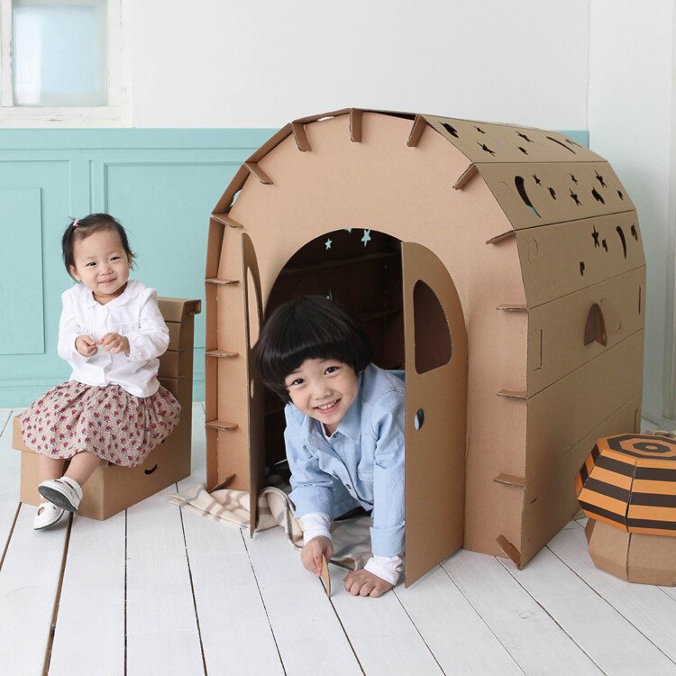 The Children's Game Manual Tent House Diy Paper Big House Intelligence Children's Day: Default Title