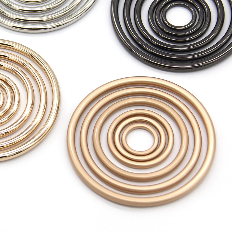 HENGC, hebillas redondas grandes de Metal con anillo redondo, tela de cierre para cinturón de cuero, zapatos, bolsos, prendas de vestir, costura de , manualidades DIY,