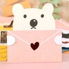 Enveloppe animal de dessin animé 30 pièces/ensemble, carte message de remerciement, carte de vœux d'anniversaire pour bébé, cartes de , feuille universelle: 7