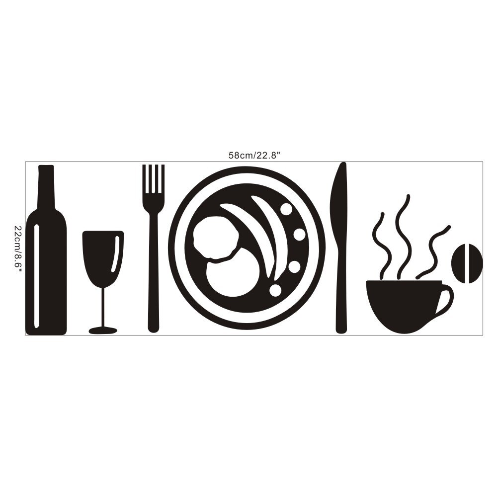 Enjoying Your Cook Time Kitchen Wall Stickers Decals Fun Cook Utensils Home Decor Restaurant Refrigerator Wall Decals#001: 05