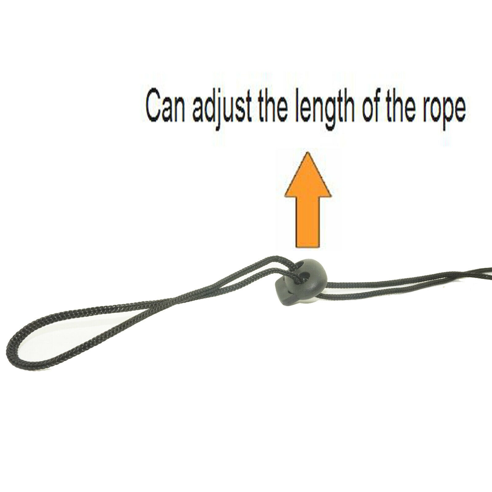 5 x VERSTELBARE Cap Eyewear Retainer Hoed Leash Clip Houder Zwart Nylon Koord Band