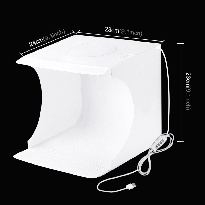 6 Backdrops Mini Folding Light Box Photography Photo Studio Box With Dual LED Strip Lights For Small Articles Photographys