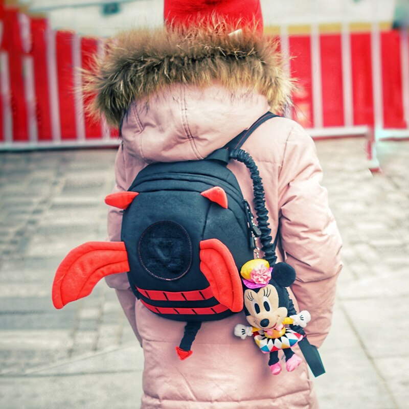 Sac à dos Anti-perte avec ailes de démon pour enfants, accessoire de sécurité de , ajustable, cartable du diable, directe
