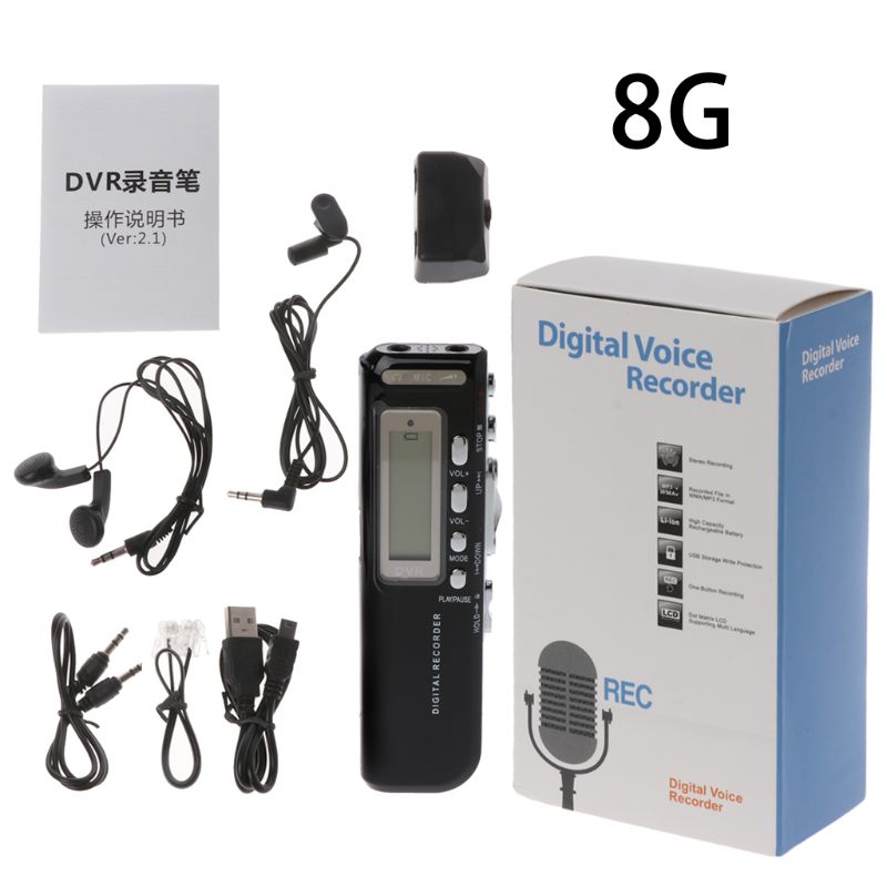 8G Professionele Mini Usb Pen Digital Voice Recorder Mp3 Speler Dictaphone