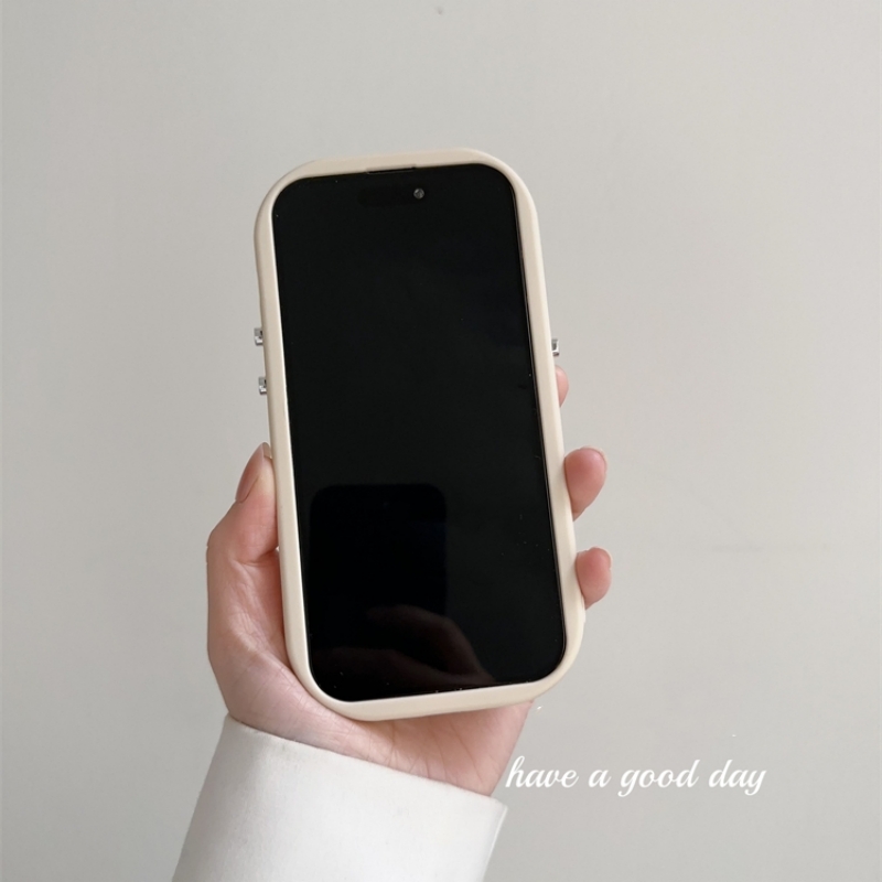 Korea Ins Kawaii Red Fruit Bracket Phone Case For IPhone 15 14 13 12 11 Pro MAX XS XR X Cute Shockproof Back Cover