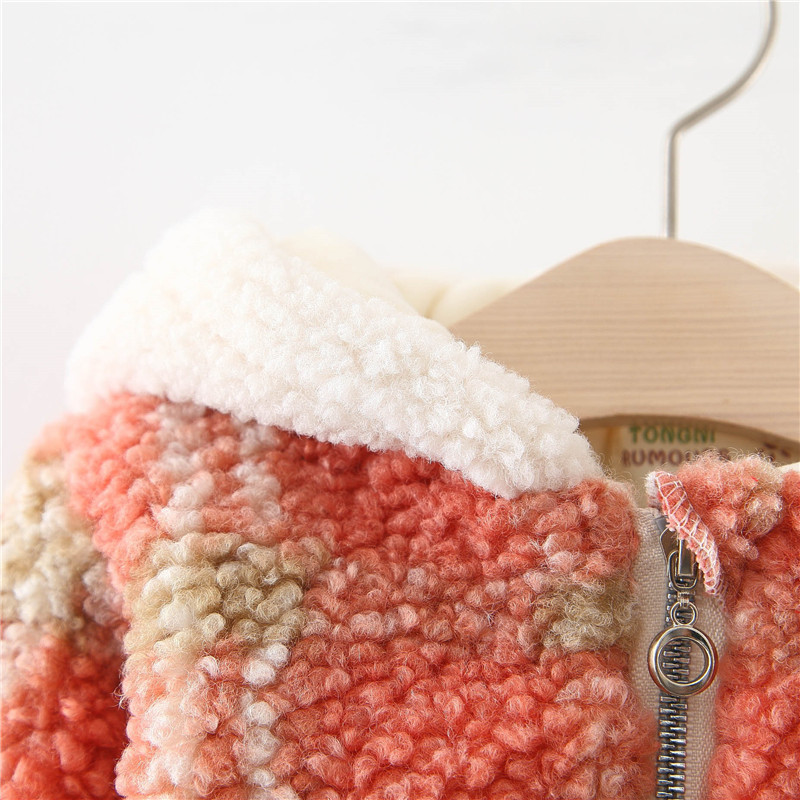 Kinderen meisjes wollen jassen winter baby meisjes capuchonjas kinderen geruite warme fluwelen jas peuter meisjes dikke jas 2-6y