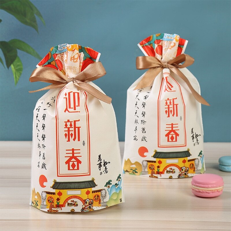 50 Pcs Chinese Year Candy Bundles Packaging Bag 54DC