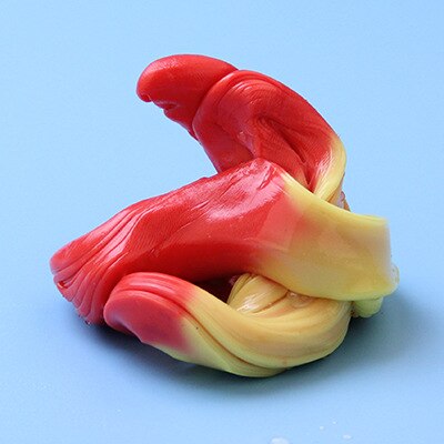 Temperaturkontrol hånd temperaturændring skifter farve slim kit let plasticine mudder doh legetøj børn: Rød gul