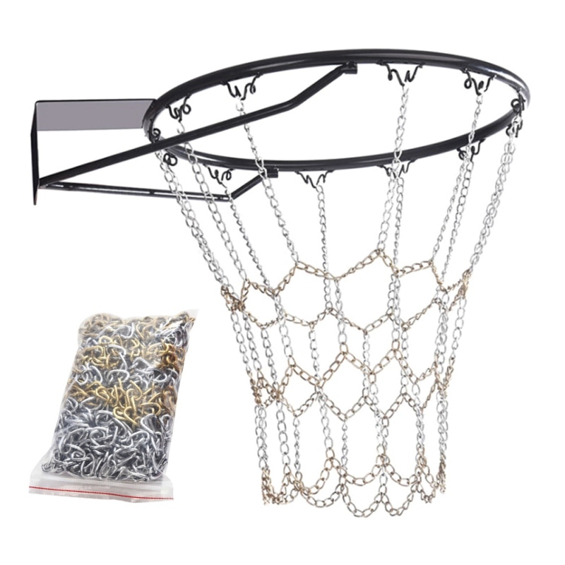 Basketball Classic Sport Steel Chain Basketball Net Outdoor Galvanized Steel Chain Durable Basketballs Target Nets #83