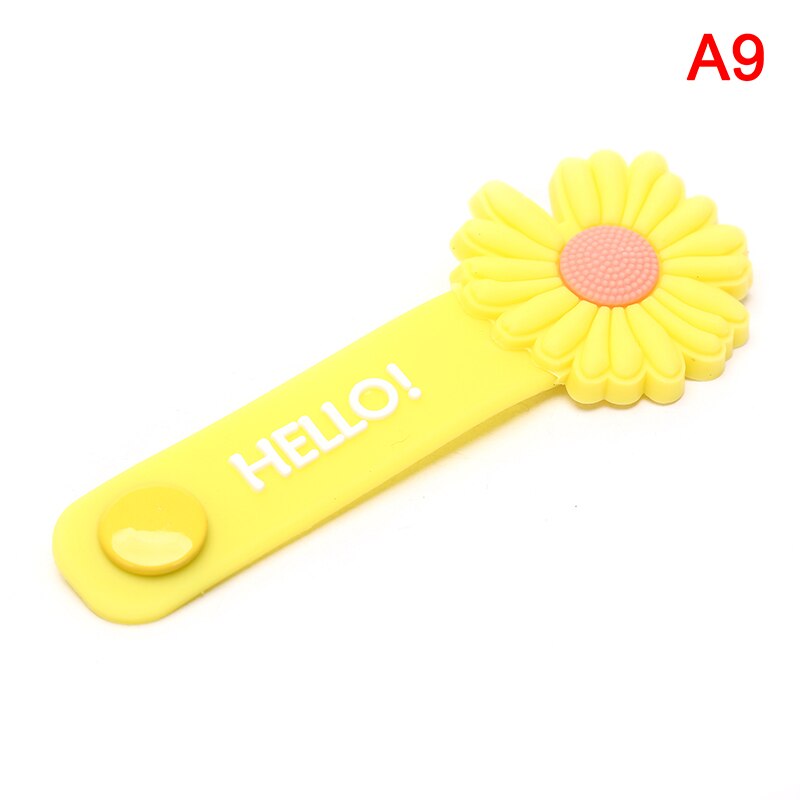 1pc niedliche kabelaufwickler mit frucht- und blumenmotiven, kabelorganisatoren, drahtschutz, markierungen: A9