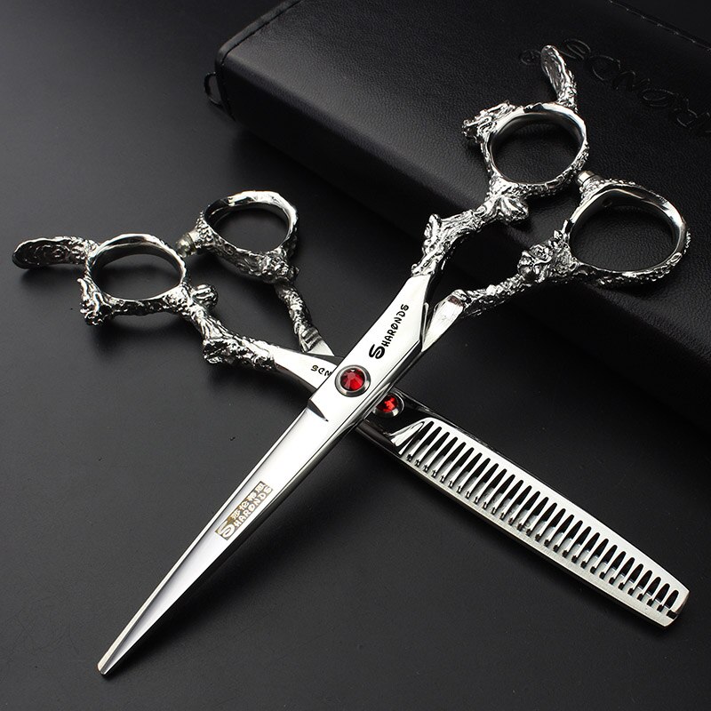 hairdressing scissors 6 inch Hairdressing Scissors Set Salon Stainless Steel Razor cut Haircuts barber Scissors: Scisscors set