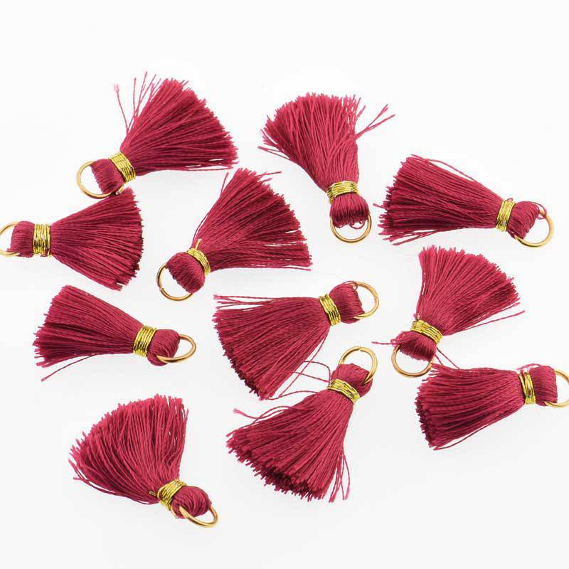 30PCS Mini Polyester Silk Tassel DIY Boho Jewelry Making Supplies Bracelet Necklace Finding Fringe Trim Pendants Small Tassels: 06