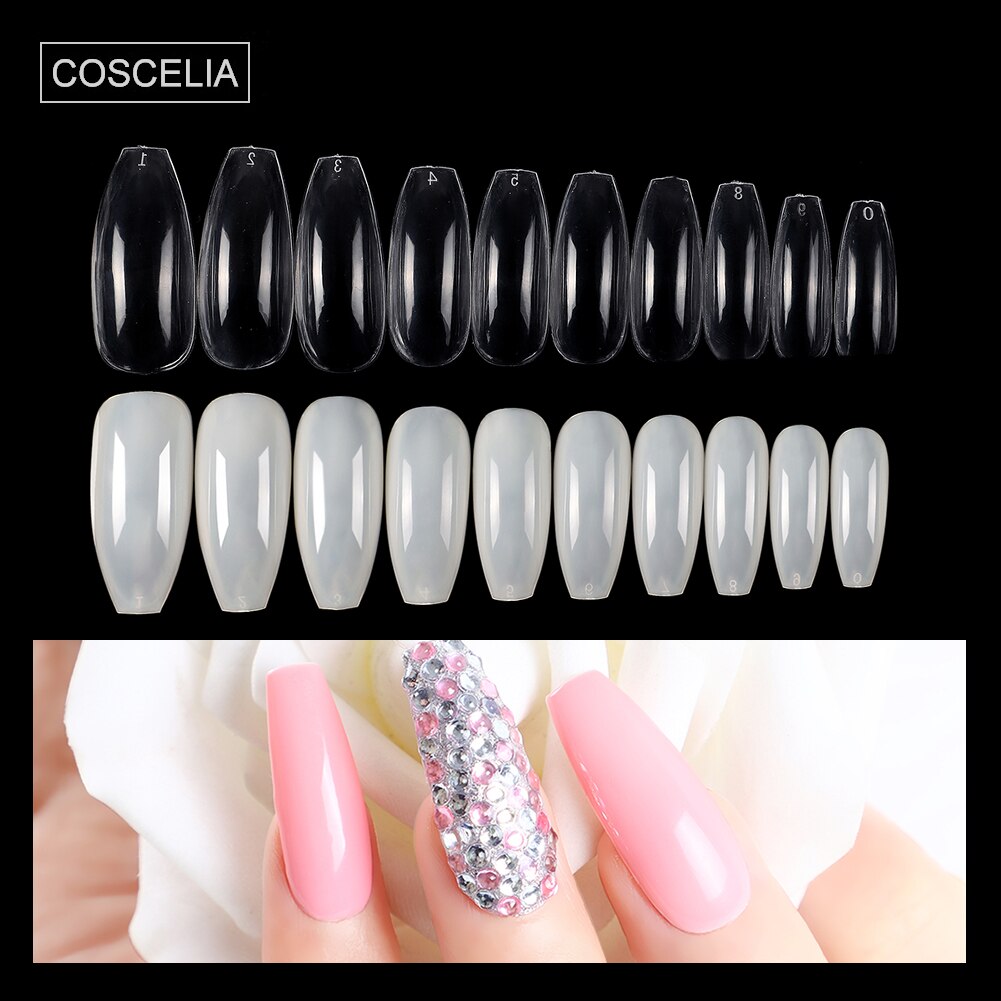 120/500 Stuks Nep Nagels Mallen Dual Systeem Vorm Valse Nail Clear Transparante Vorm Nail Art Tips Acryl gel Voor Nagels Manicure