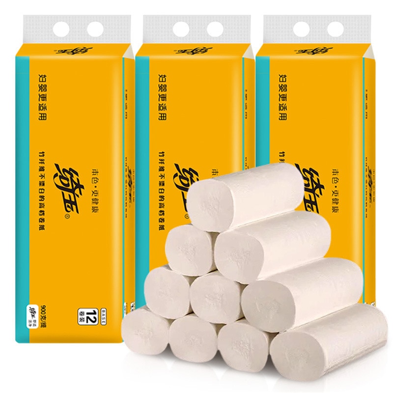 12 rull toalettpapir toalettpapir pakke papirhåndklær vev miljøvennlig resirkulert vev toalettpapir rullende dollar