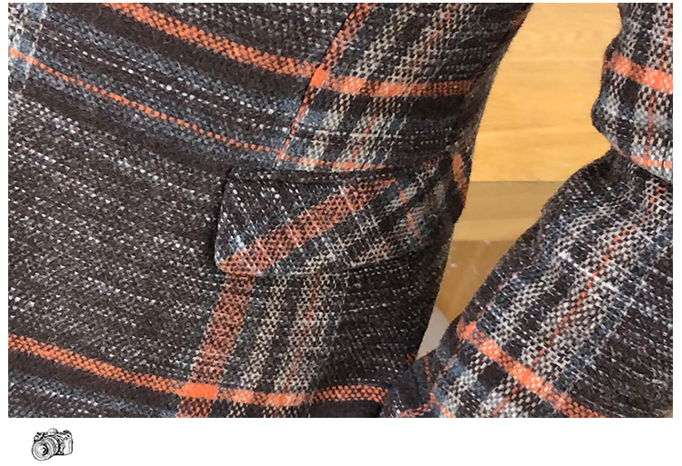 Brand clothing Men's business suit/Male slim fit plaid Leisure Blazers/Man plaid Jackets Plus size S-3XL