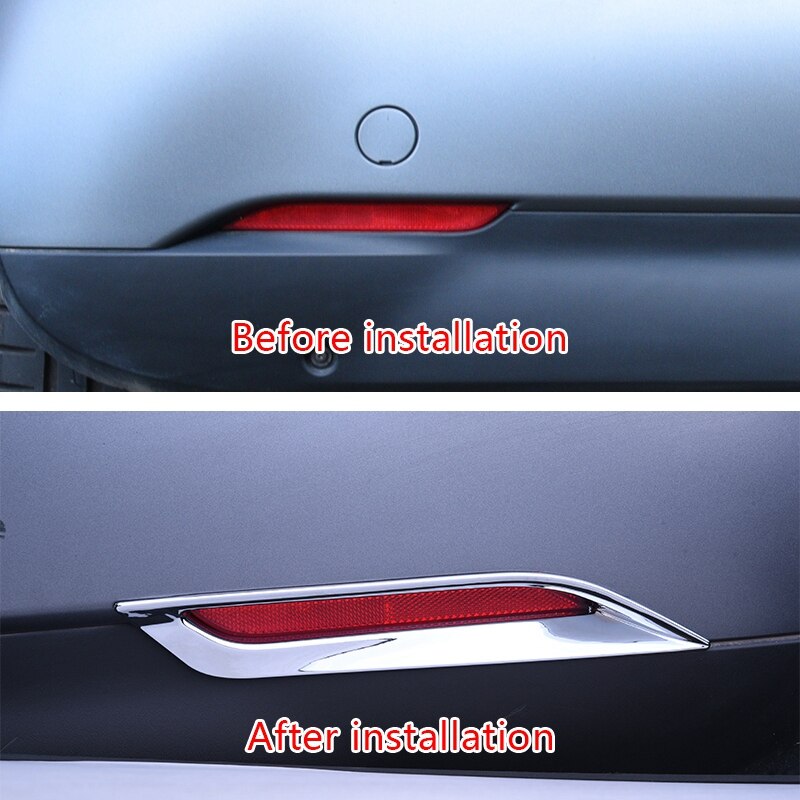 Voor Smart 453 Fortwo Auto Accessoroy Abs Cchrome Trim Auto Lamp Decoratie Sticker Auto Mistachterlichten Sticker Auto styling