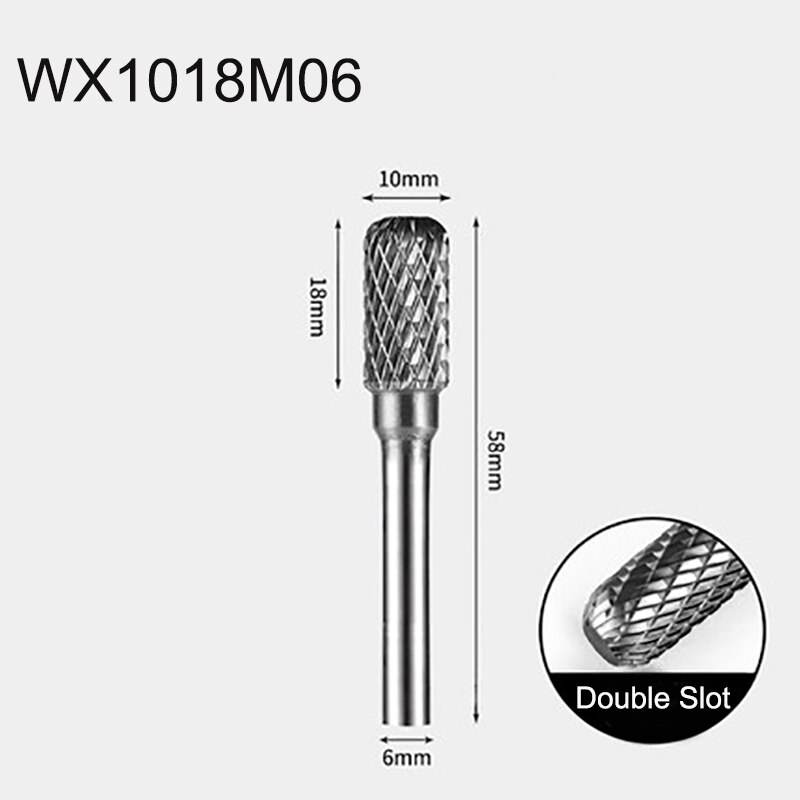 Cylindrical Semi-circular 1pcs Tungsten Steel Alloy Rotary Boring Head Grinding Head Milling Cutter W-shaped Wood Carving Head: WX1018M06