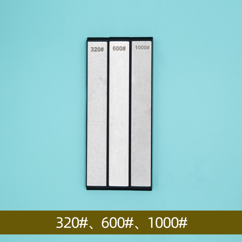 Double-sided knife sharpener sharpening stone fixed grinding stone diamond whetstone oil stone honing stones: 320 600 1000 grit