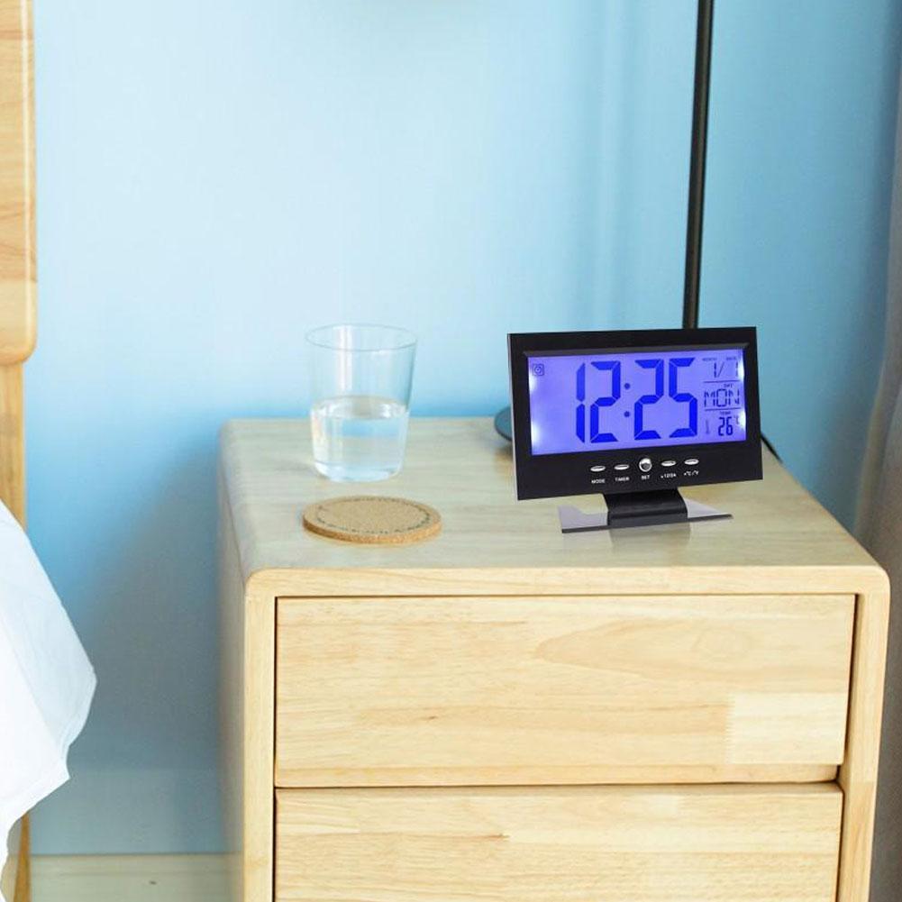 Digital Clock Weather Station Display Alarm Calendar Temperature Meter Home Thermometer Decor Function Wireless Humidity Cl D9W1
