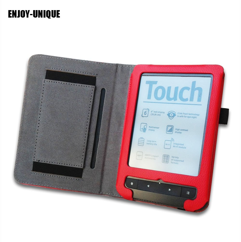 ENJOY-UNIQUE PU lederen cover voor PocketBook Touch basic touch lux 622/624/626/623 beschermhoes 6 "Reader