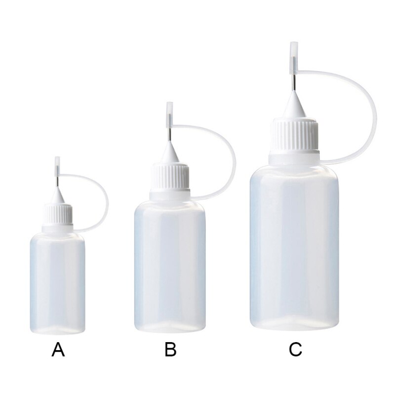 30/50/100 Ml Lege Lijm Fles Met Naald Precisie Tip Applicator Fles Voor Papier Quilling Diy craft Plastic Fles,,