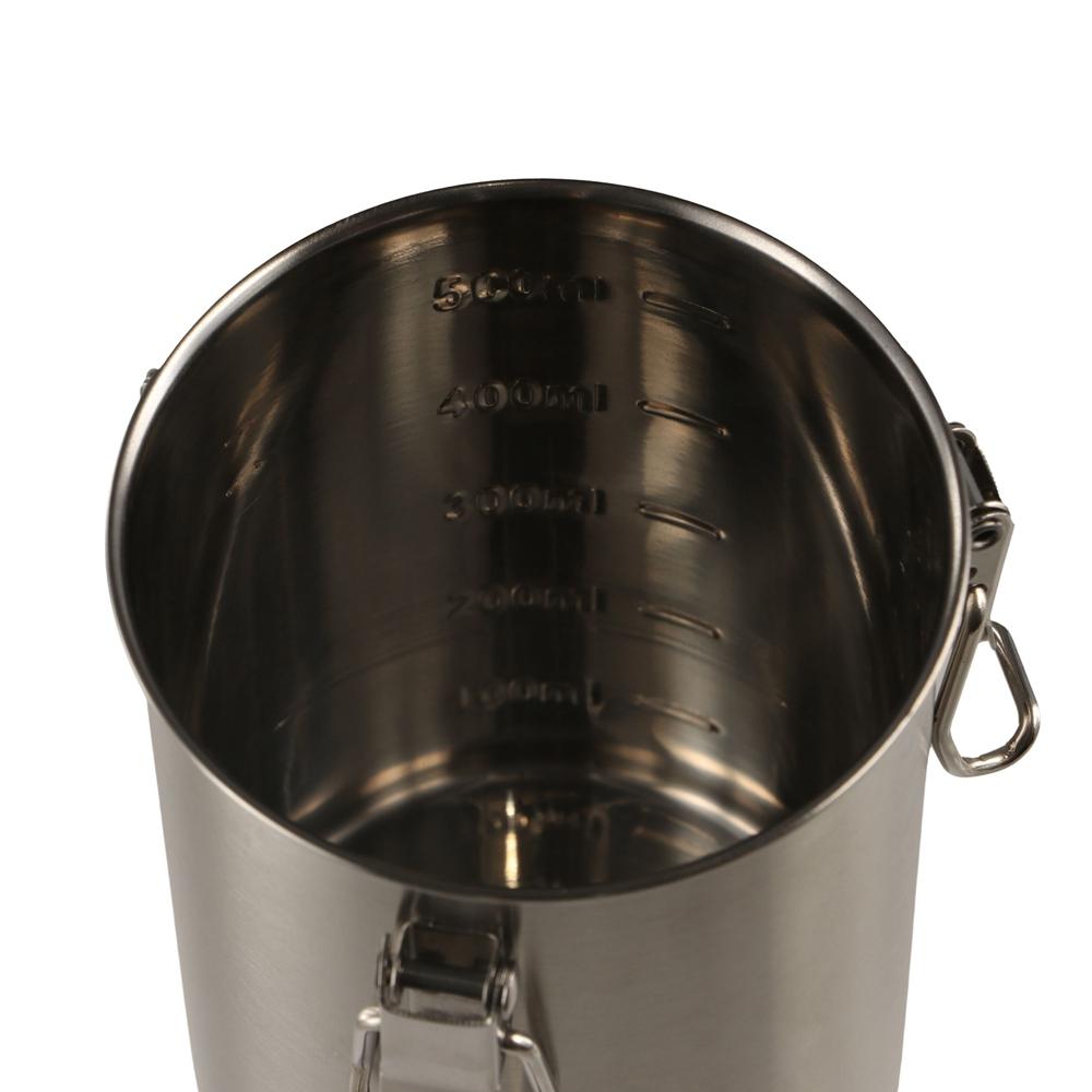 520/1000/1600/2500 ml Edelstahl-Lagertank mit Skala, auslaufsichere Lebensmittelaufbewahrungsbehälter, luftdicht versiegelt