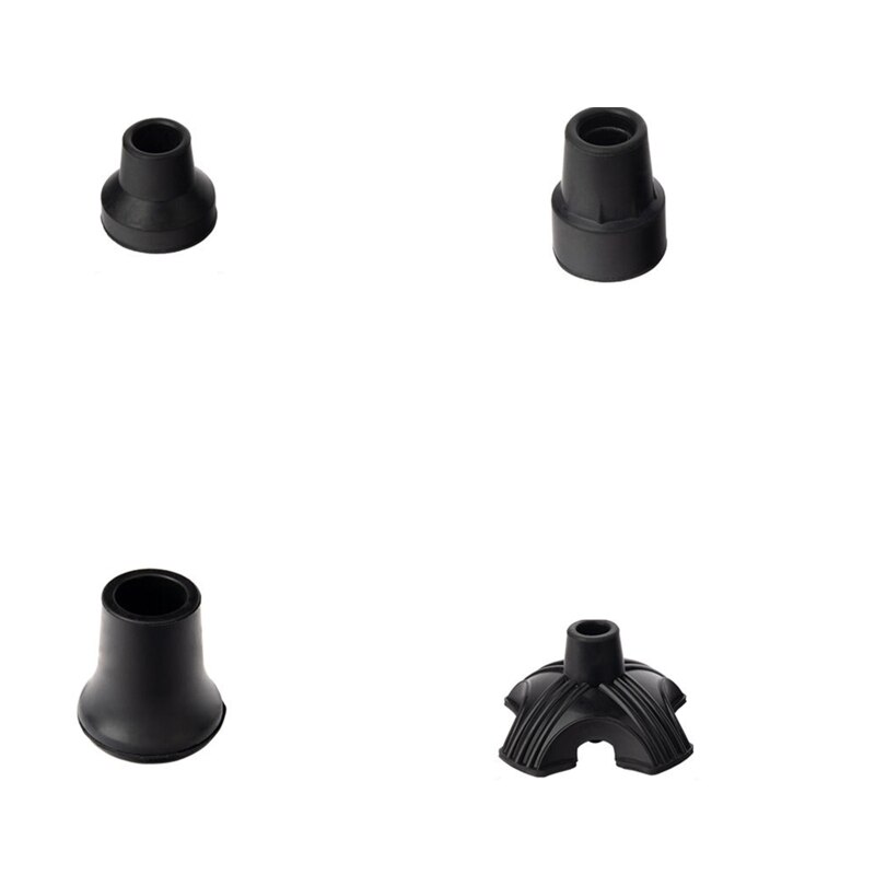 Piedi per bastoncini da passeggio accessori per stampelle con testa in gomma punte antiscivolo piedini per stampelle