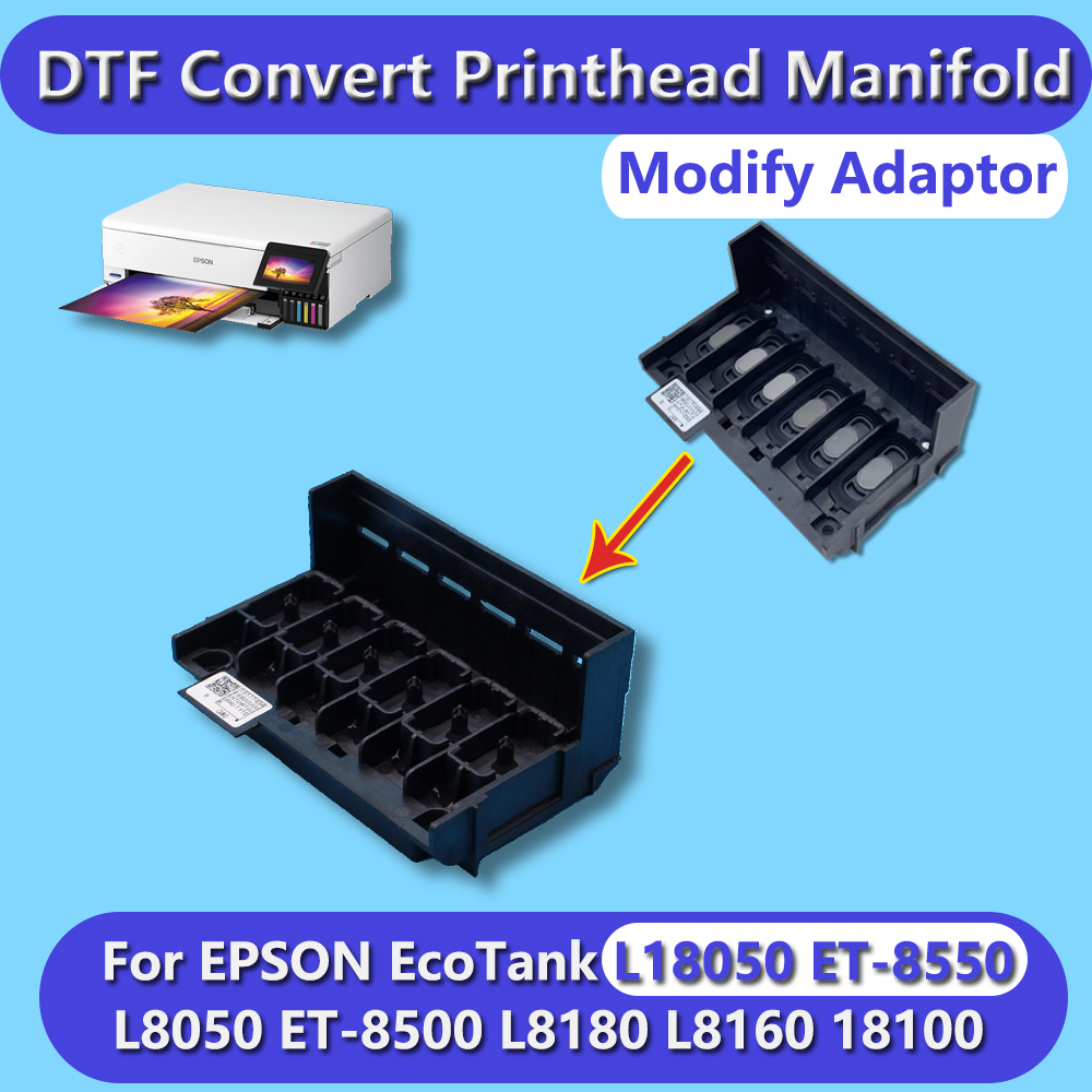 L18050 et8550 l8180 dtf adaptador de cabeçote de impressão coletor dtf kit de conversão de cabeça de impressora para epson xp600 ecotank l8160 l8050