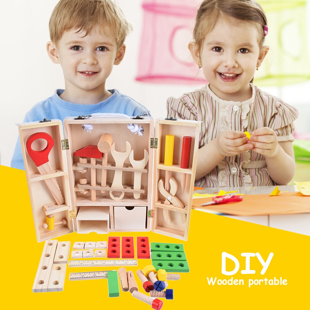 Klassieke Baby Educatief Speelgoed Tool Kit Multi-Functionele Praktische Grappig Kinderen Speelhuis Klassieke Simulatie Toolbox