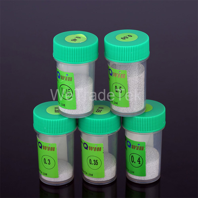 Lead Free 250K Bga Reballing Ball 0.2 0.25 0.3 0.35 0.4 0.45 0.5 0.55 0.6 0.65 0.76mm Solder Ball for Chip BGA Rework Repair