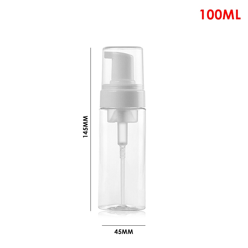 150/100/60/30ML Leere Kunststoff Schäumen Hand Seife Spender Schaum Pumpe Flasche Schlecht Kunststoff Flasche transparent Mit Flach Kopf: 100 ml