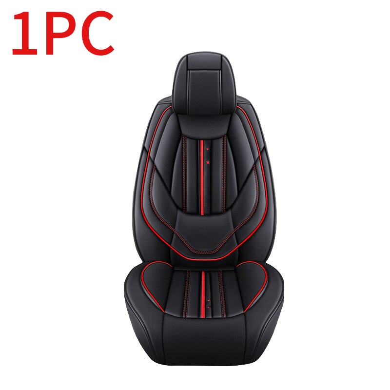 Auto Stoelhoezen Pu Lederen Sport Interieur Bekleding Ademend Auto Voor/Achter Zetels Kussen Fit Voor Auto &#39;S Vrachtwagens suv Auto Goederen: Black Front