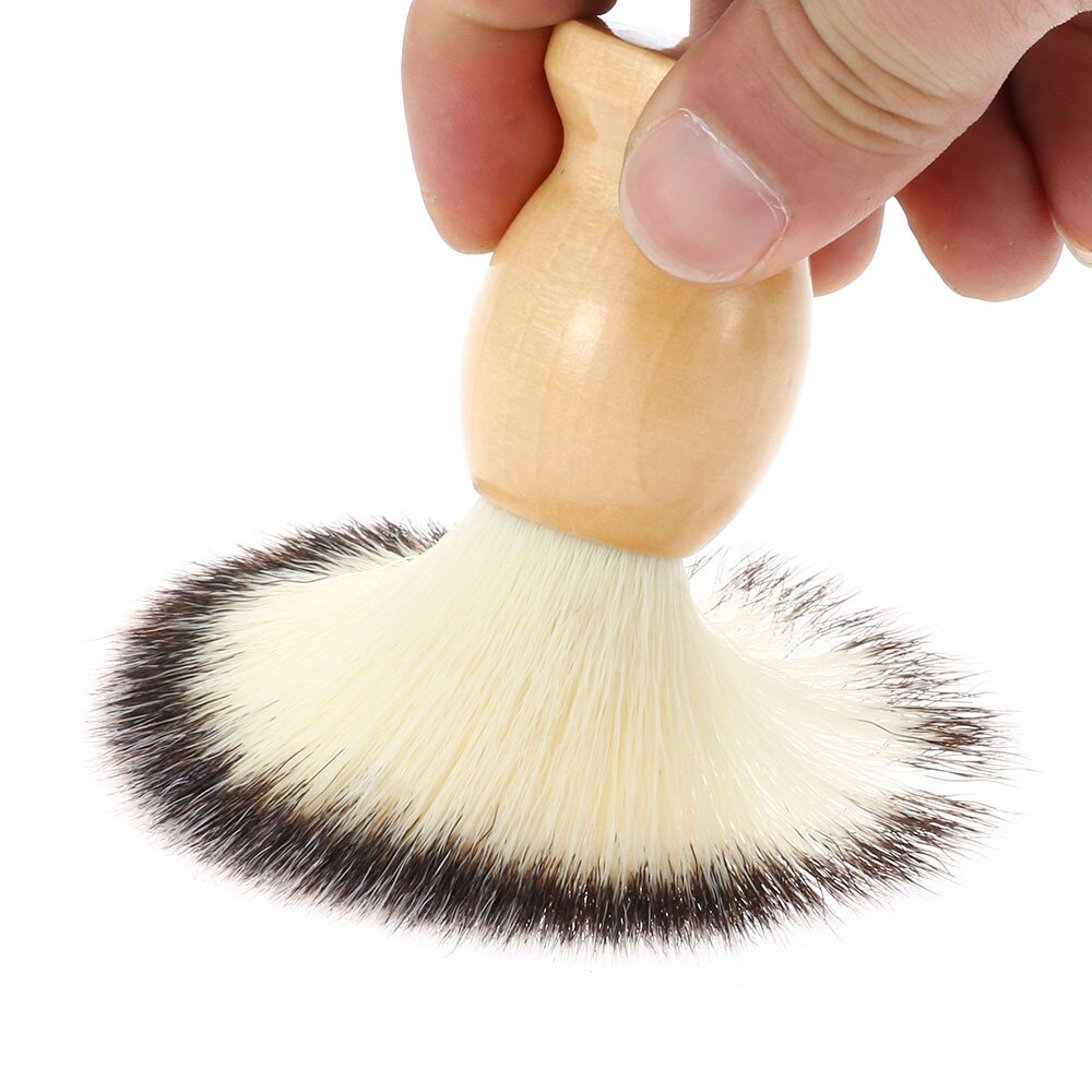 ELECOOL hommes blaireau avec manche en bois pur Nylon pour hommes visage nettoyage rasage masque cosmétiques outil