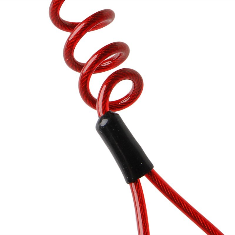 1pcs Bike Motorcycle Scooter Alarm Disc Lock Security Spring Reminder Cable Strong Color randomly