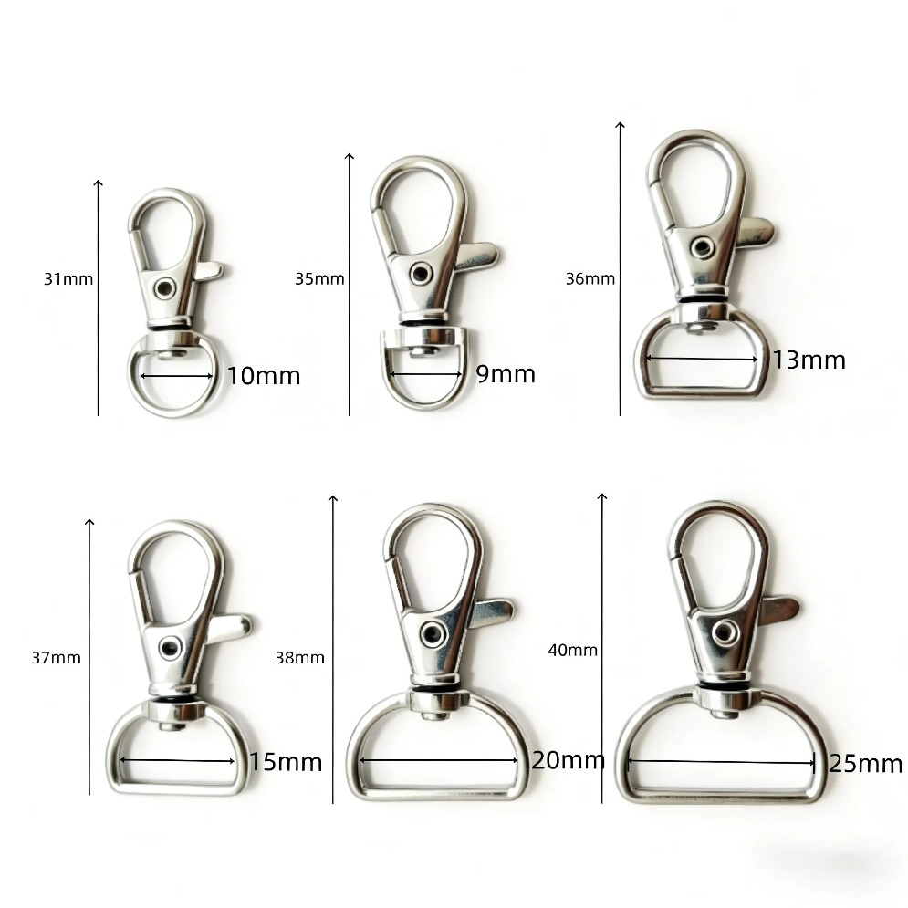 5/20/50/100 STUKS Draaibare Sluitingen Lanyard Karabijnhaken Sleutelhanger Clip Haak Metalen Kreeftklauw Sluiting voor Sleutelhanger Hardware Accessoires