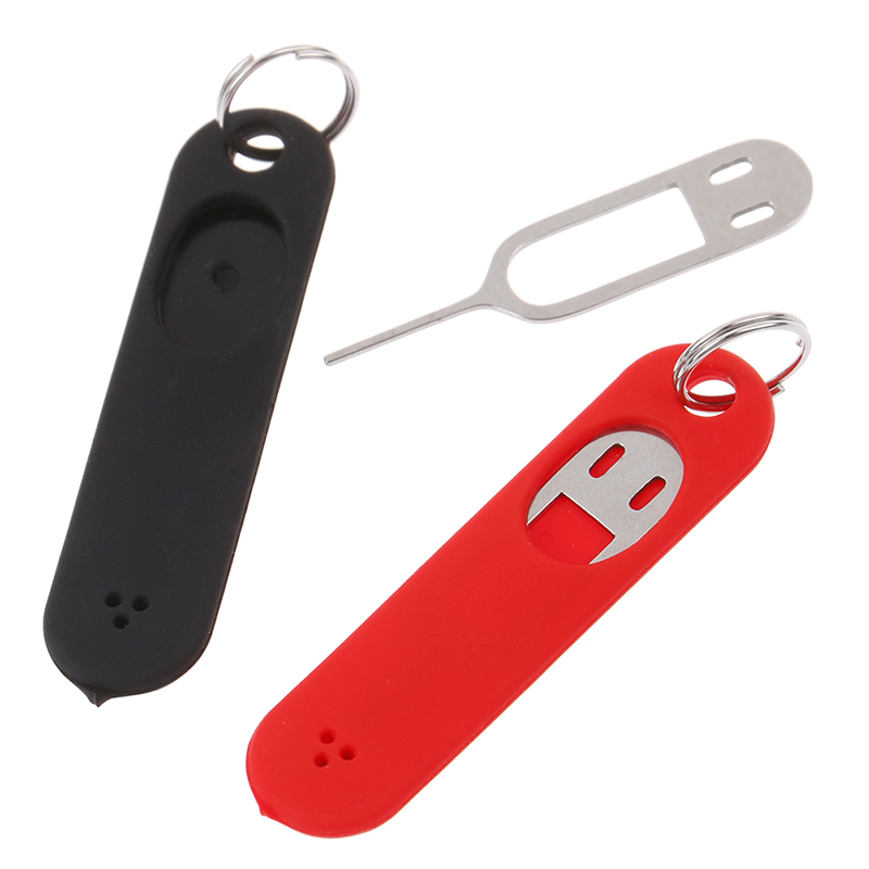 1Pcs 46*12Mm Universele Anti-Verloren Kaart Pin Sim Card Remover Lade Eject Tool Met Cover