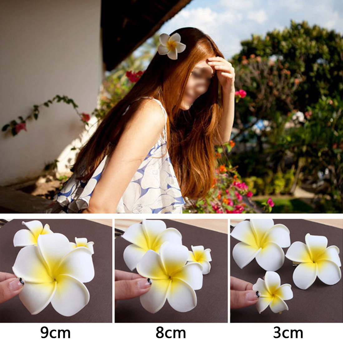 Plumeria Bloem Haarspeld Bohemian Frangipani Haar Clip Bridal Haarspelden Bohemen Zee Strand Accessoires Cadeau Voor Meisje Seaside