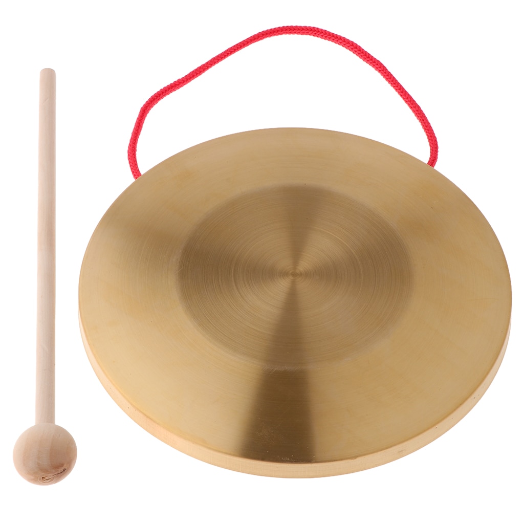 Cymbales en cuivre de chapelle de 18 cm, Gong manuel, Percussion d'opéra en cuivre, jouets éducatifs pour enfants