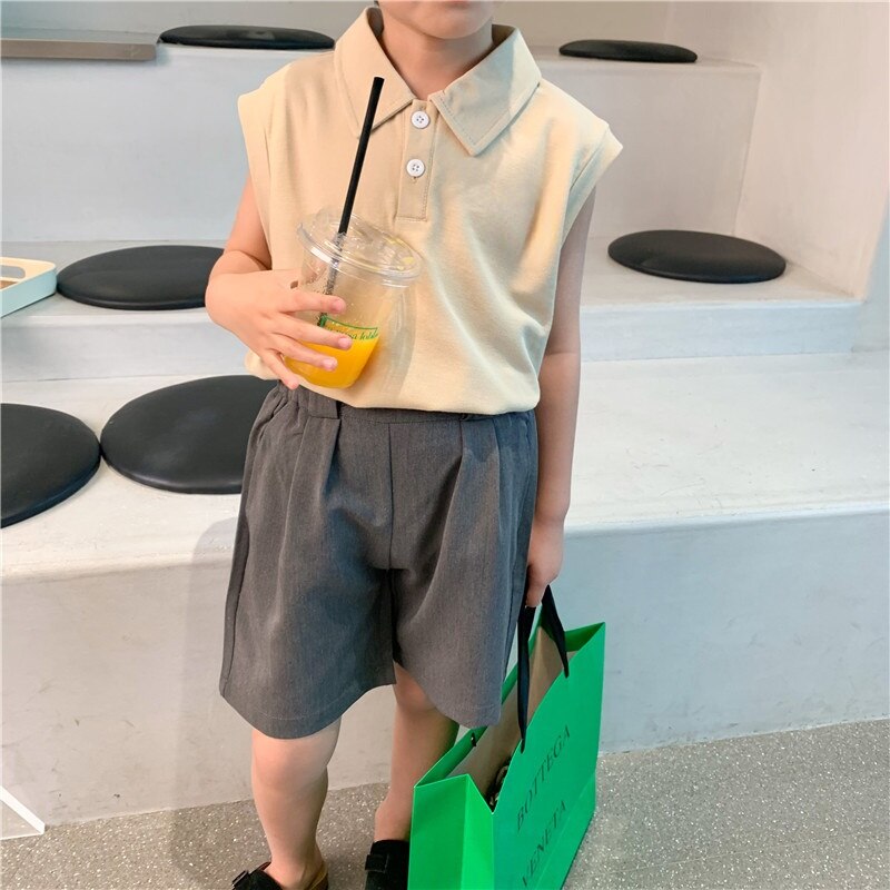 Pantaloncini casual per ragazzi e ragazze estivi 2-7 anni pantaloncini all-match tinta unita per bambini