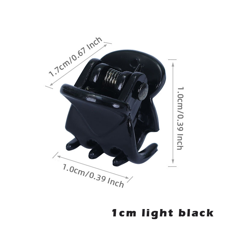 10-20Pcs Hair Claw Clips for Women Girls 1cm 1.5cm Black Brown Transparent Plastic Clamp for Ladies Headwear Hair Accessories: XS / GRAY