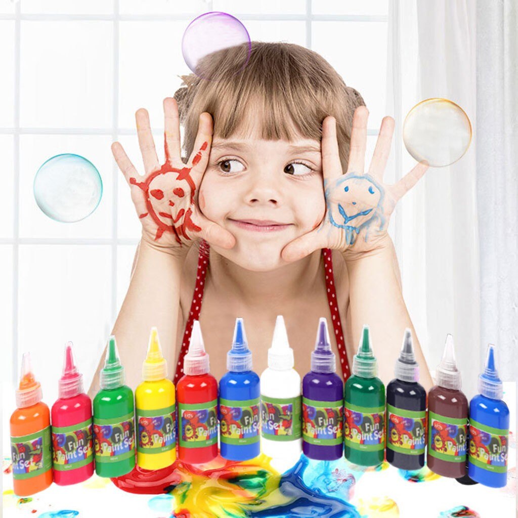 1PC Acrylic Paint Washable Children's Paint Wall Painting Hand Painted Textile Paint Brightly Colored Art Supplies