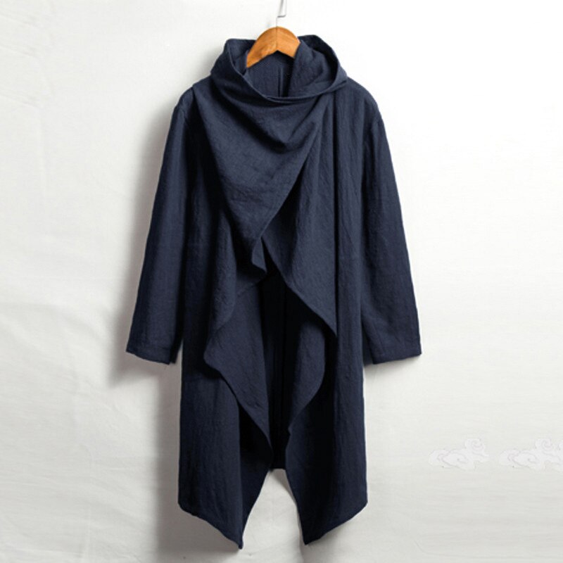 Arabie saoudite dubaï musulmane pour hommes Trench cape Cardigan désert moyen-orient Karftan vêtements islamiques Jubba Thobe: Navy / M