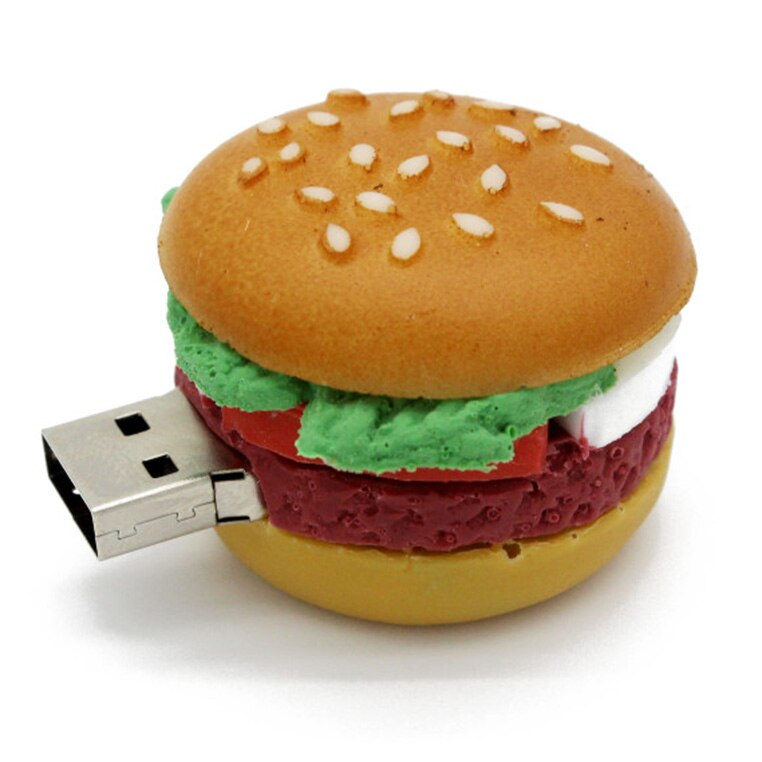 SHANDIAN alimentos usb flash drive hamburguesa sushi sandía pendrive 4gb 16gb 32gb 32gb de memoria de disco u Juguetes